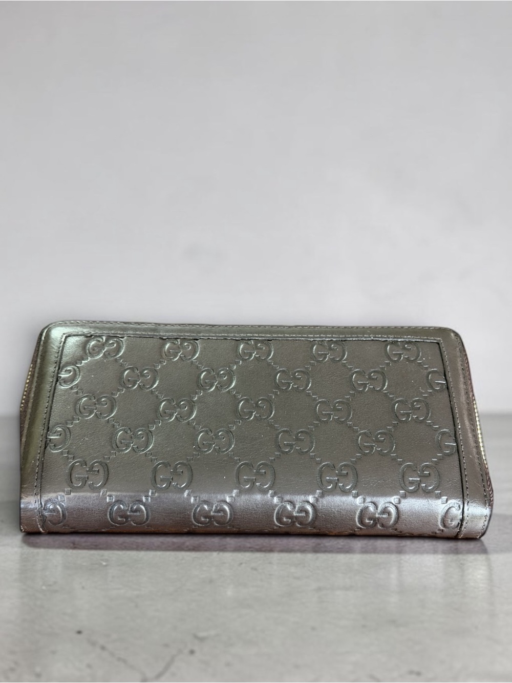 Gucci Guccissima Sukey Zip Around Wallet Brown Leather GG - Picture 2 of 9